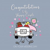 Wedding Congratulations Square Card (Happy Couple)