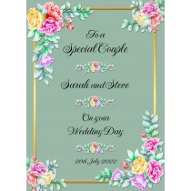 Personalised Wedding Congratulations Card (Border)