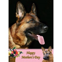 German Shepherd Mother's Day Card 