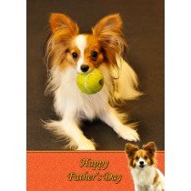 Papillon Father's Day Card