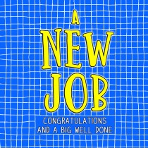 New Job Congratulations Card (Blue)