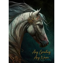 Personalised Fantasy Horse Greeting Card (Birthday, Fathers Day, Any Occasion) Design 4