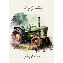 Personalised Tractor Art Greeting Card (Birthday, Fathers Day, Any Occasion) 4