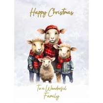 Christmas Card For Family (Sheep)