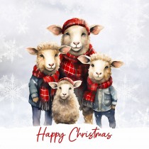 Christmas Animals Square Card (Sheep)