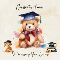Congratulations On Passing Your Exams Square Greeting Card (Design 2)