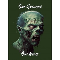 Personalised Fantasy Zombie Greeting Card (Birthday, Fathers Day, Any Occasion) Design 4
