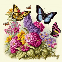Butterfly Animal Art Birthday Greeting Card