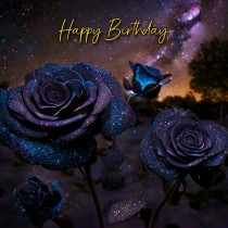 Rose Flower Gothic Fantasy Art Birthday Greeting Card