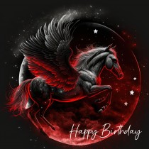 Winged Horse Animal Fantasy Art Birthday Greeting Card