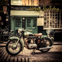 Vintage Classic Motorbike Birthday Card 4