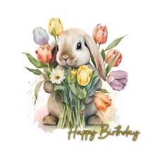 Bunny Rabbit Watercolour Birthday Card 4