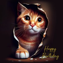 Cat Kitten Art Birthday Card 4
