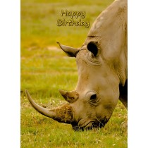Rhino Birthday Card