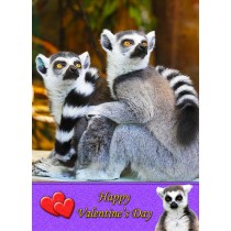 Lemur Valentine's Day Card