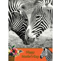 Zebra Mother's Day Card