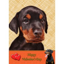 Doberman Valentine's Day Card