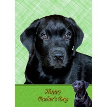 Black Labrador Father's Day Card