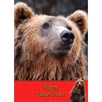 Grizzly Bear Father's Day Card