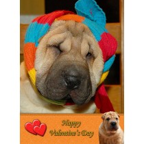 Shar Pei Valentine's Day Card