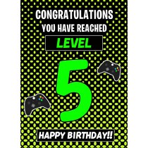 5th Level Gamer Birthday Card