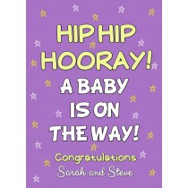 Personalised Baby Pregnancy Card (Baby is on the way)