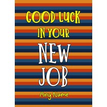 Personalised New Job Congratulations Card (Stripe)