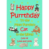Birthday Card For The Cat (Happy Purrthday)
