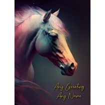 Personalised Fantasy Horse Greeting Card (Birthday, Fathers Day, Any Occasion) Design 5
