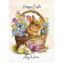 Personalised Bunny Rabbit Easter Card