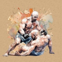 Mixed Martial Arts Square Blank Card (Design 5)