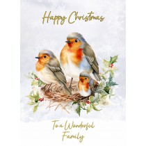 Christmas Card For Family (Robin)