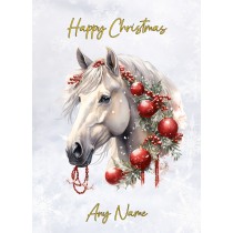 Personalised Horse Art Christmas Card (Design 5)