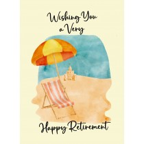 Happy Retirement Congratulations Card (Beach)