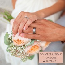 Wedding Congratulations Square Card (Rings)
