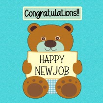 New Job Congratulations Card (Bear)