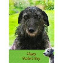 Lurcher Father's Day Card