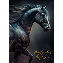 Personalised Fantasy Horse Greeting Card (Birthday, Fathers Day, Any Occasion) Design 6
