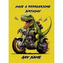 Personalised Dinosaur T Rex Birthday Card 6