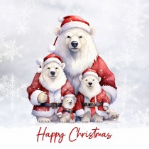 Christmas Animals Square Card (Polar Bear)