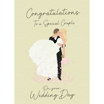 Wedding Congratulations Card (Beige)
