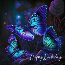 Butterfly Animal Colourful Art Birthday Greeting Card
