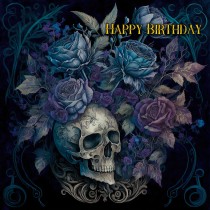 Gothic Skull Fantasy Art Birthday Greeting Card