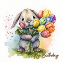 Bunny Rabbit Watercolour Birthday Card 6