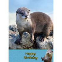 Otter Birthday Card