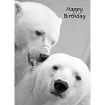 Polar Bear Birthday Card