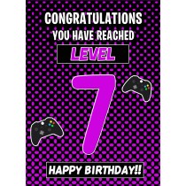 7th Level Gamer Birthday Card