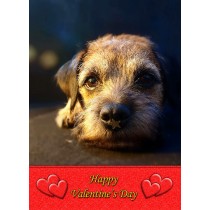 Border Terrier Valentine's Day Card
