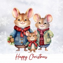 Christmas Animals Square Card (Mouse)