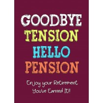 Happy Retirement Congratulations Card (Red)